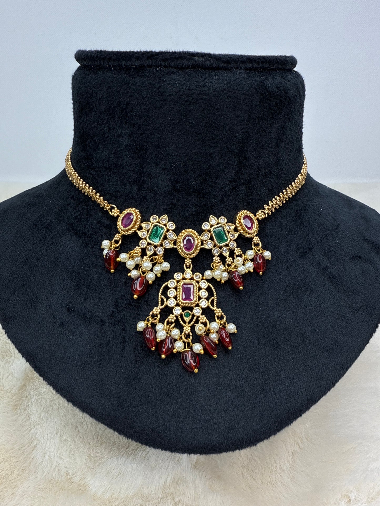Ruby - emerald necklace 3536