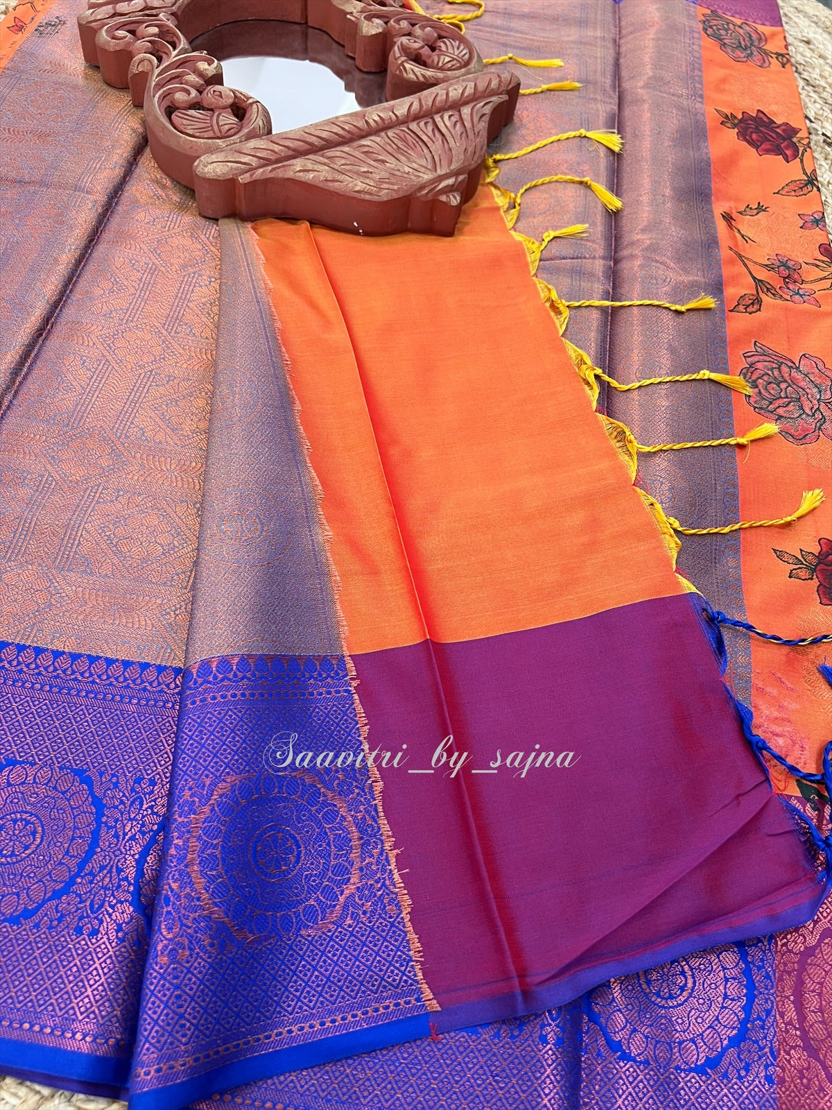 Soft silk floral design 1232