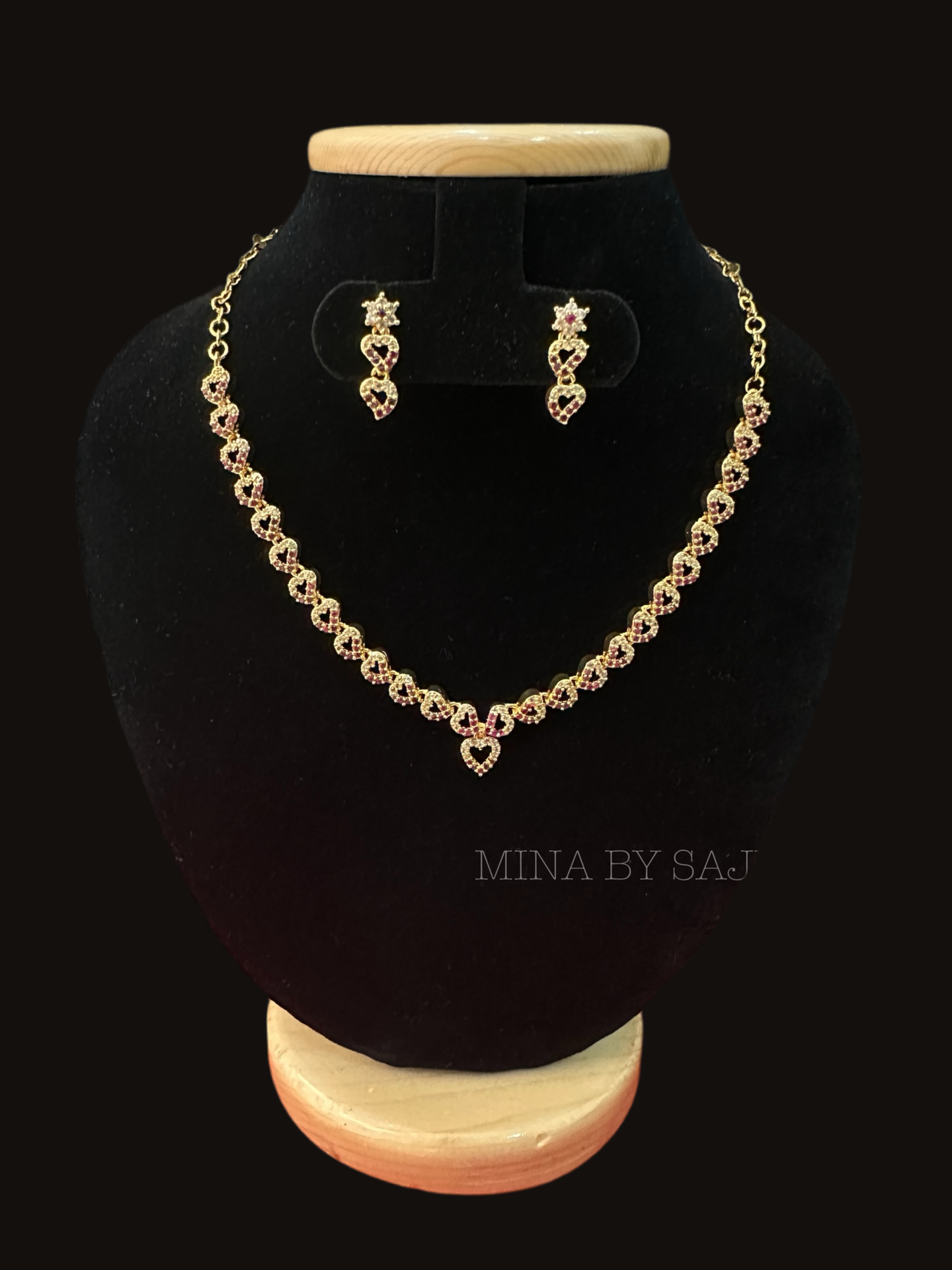 American diamond necklace-1009