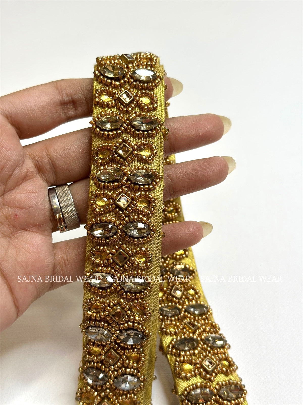 Tara - gold stone waist belt