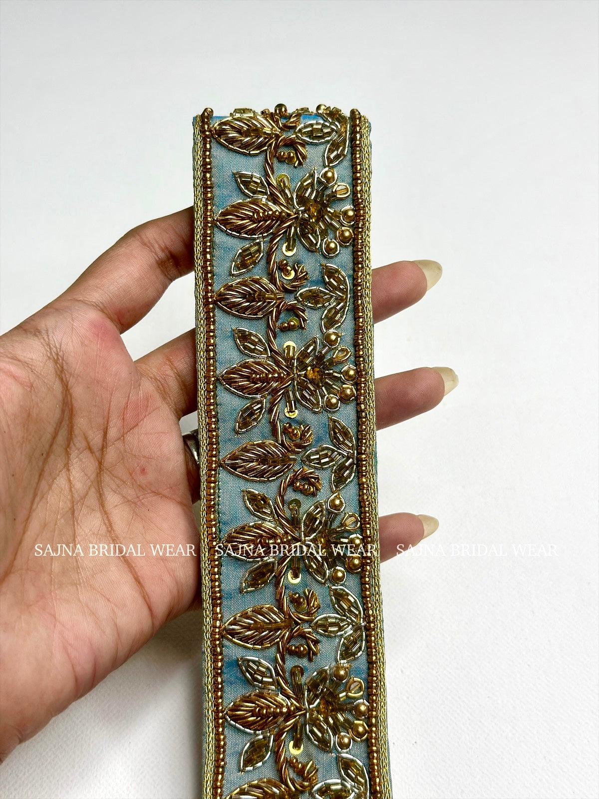 Aqua blue waist belt