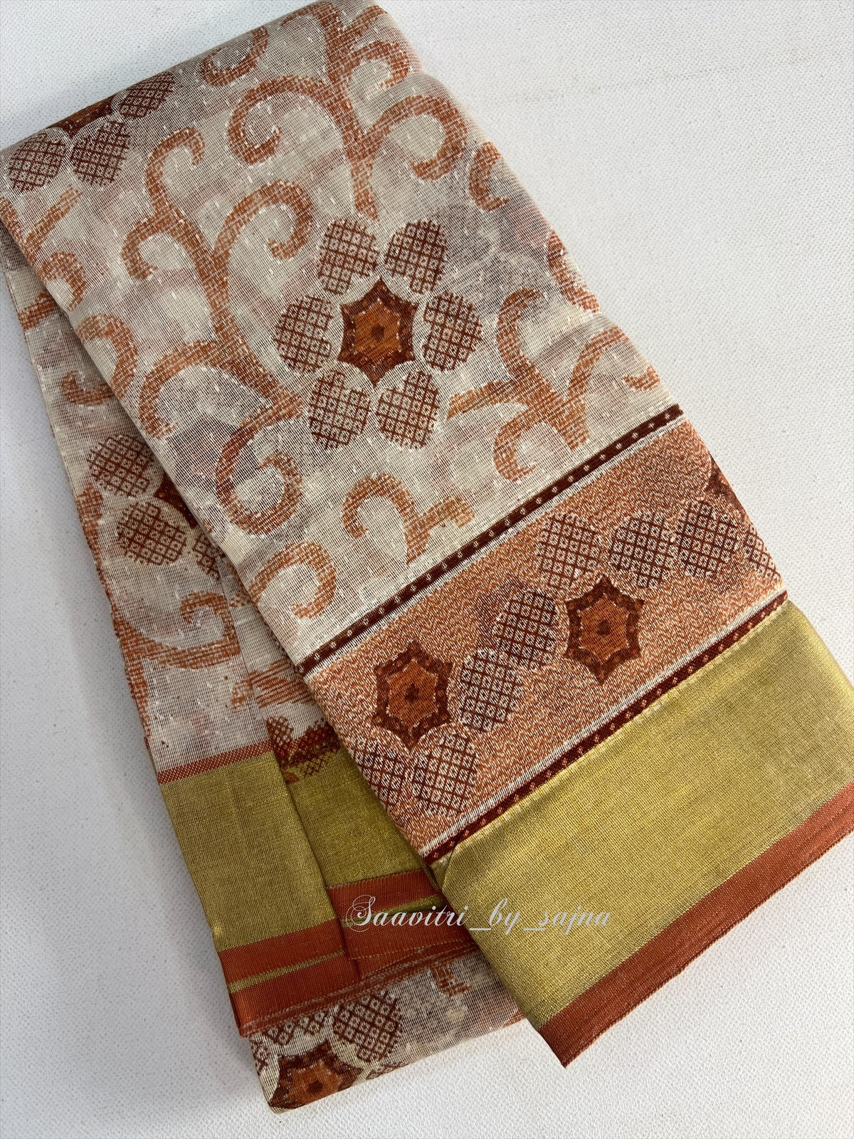 Cotton saree without blouse 1095