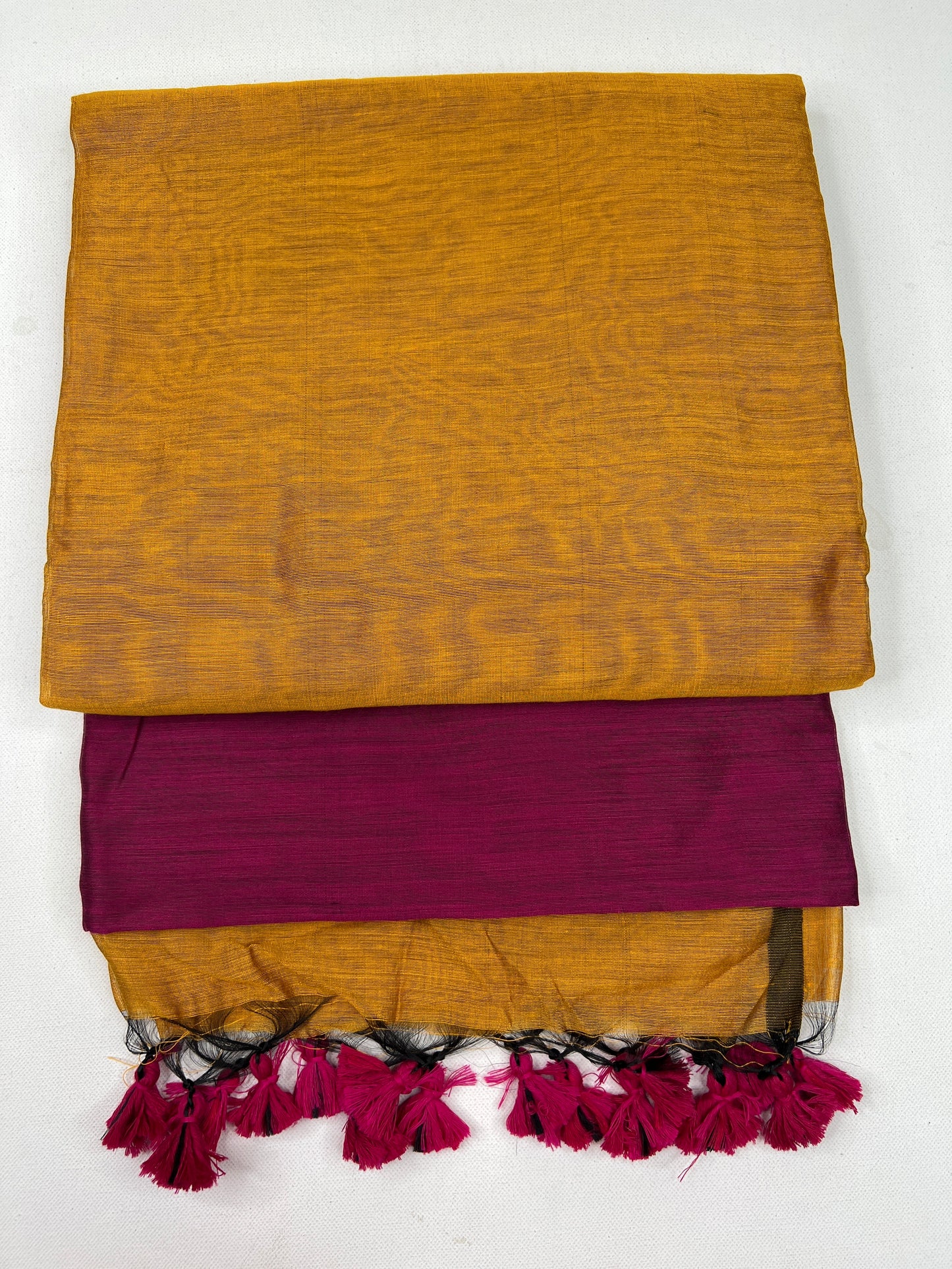 Cotton Mix - Mustard with Marron -1061