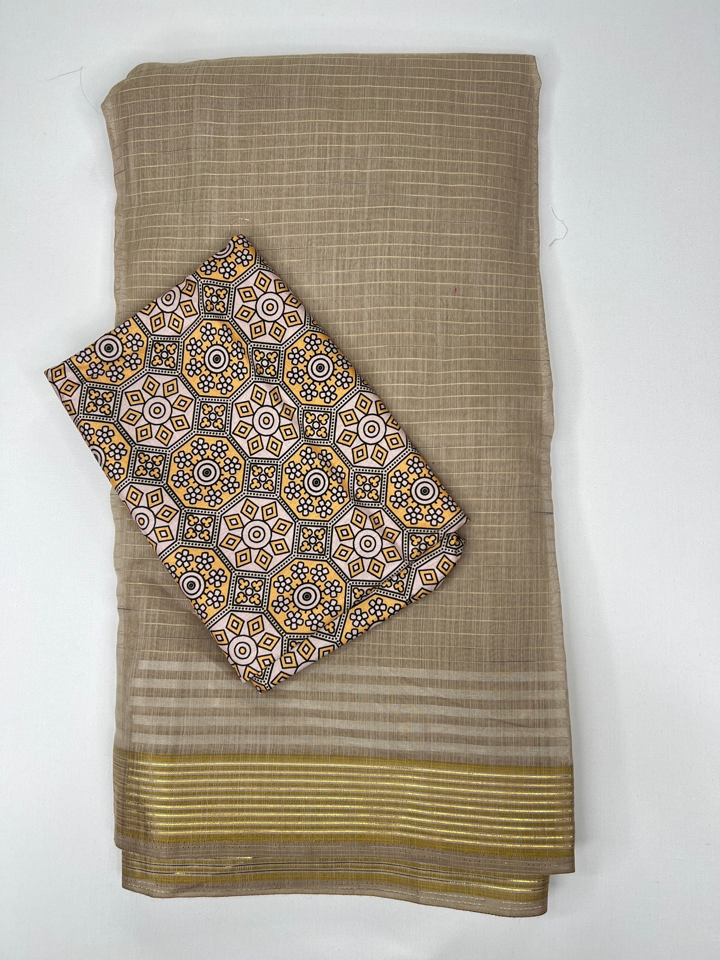 Sandel Cotton Saree - 1201
