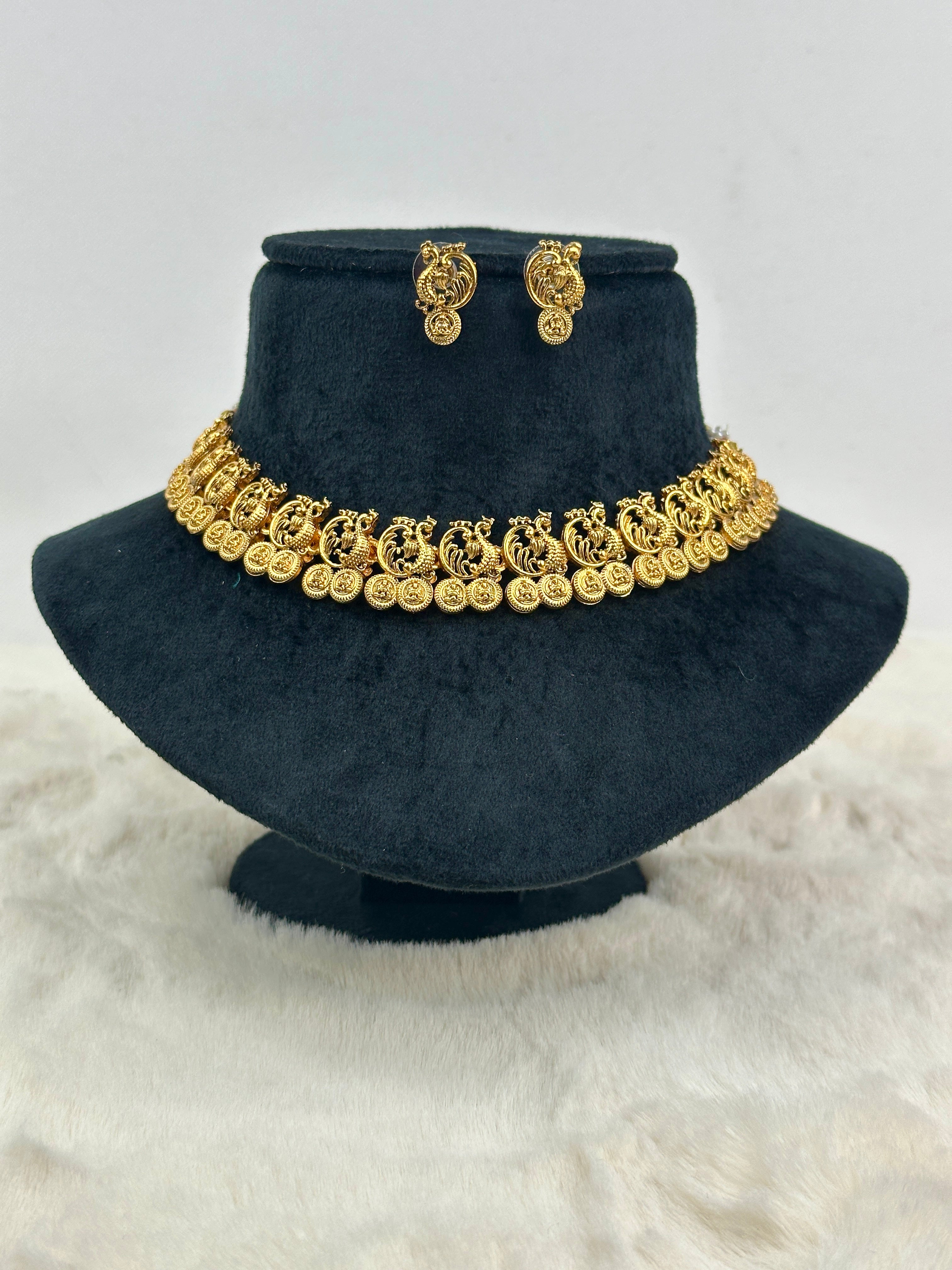 Simple Neck Set Antique neck set 3505 – sajna bridal wear