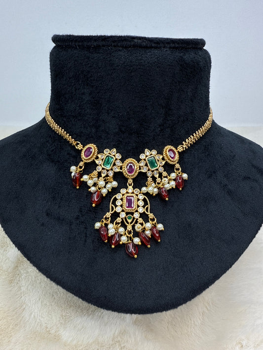 Ruby - emerald necklace 3536