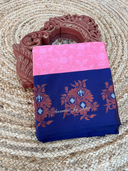Semi silk with border 1217