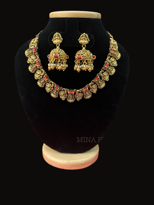 Red coral Lakshmi set 1200