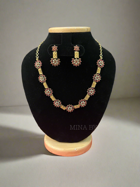 Swarovski embedded necklace 1314