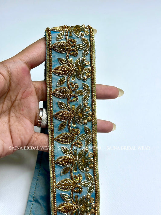 Aqua blue waist belt