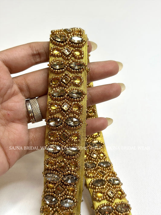 Tara - gold stone waist belt