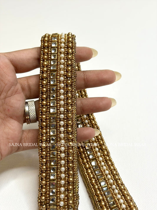 Meera waist belt - Kundan and pearl