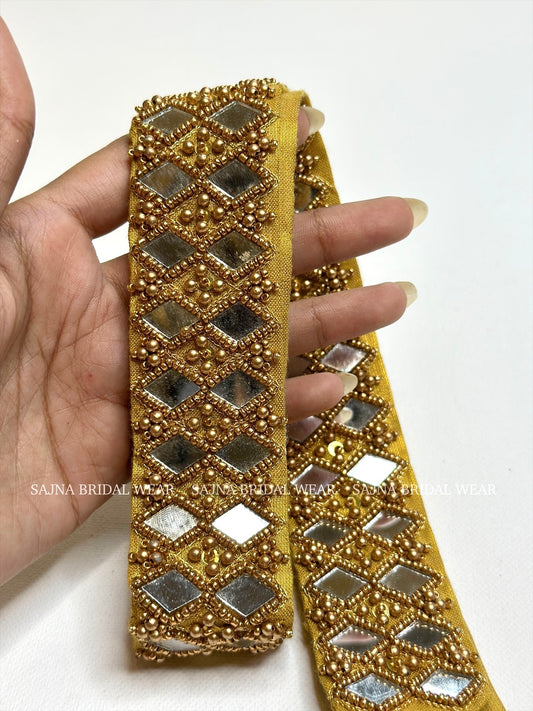 Rina gold mirror waist belt