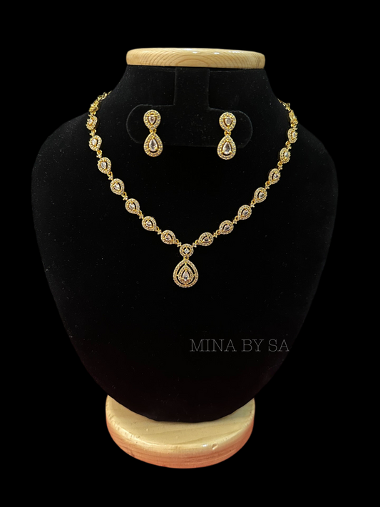 American diamond necklace-1011