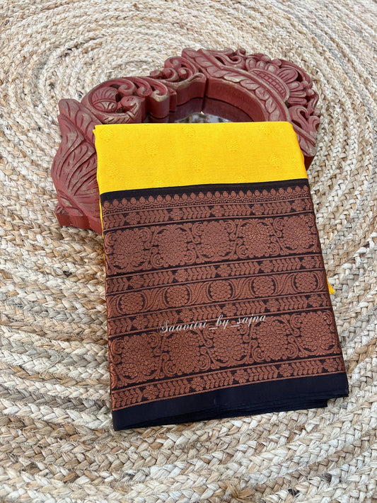 Semi silk with border 1218