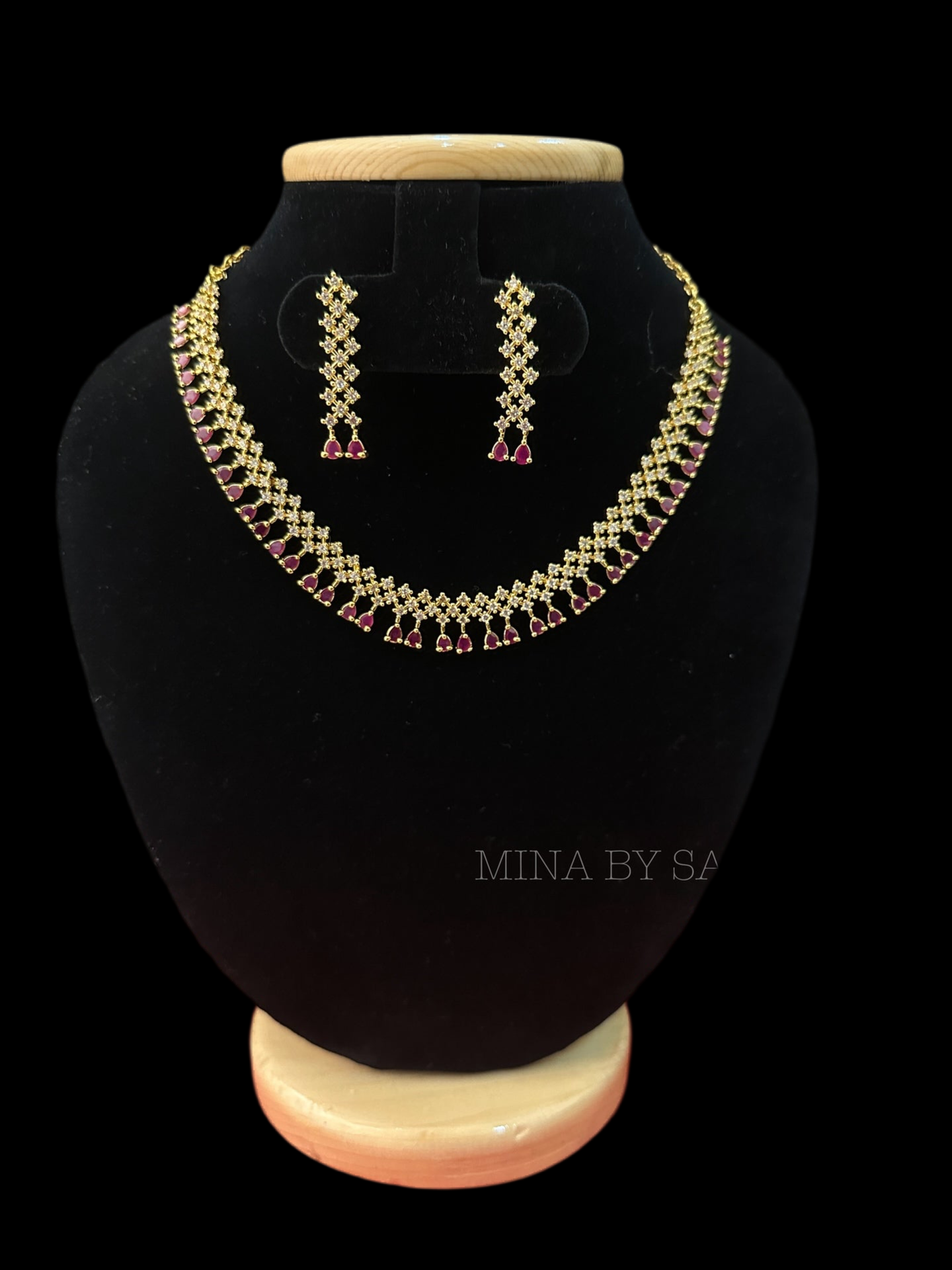 American diamond necklace-1013