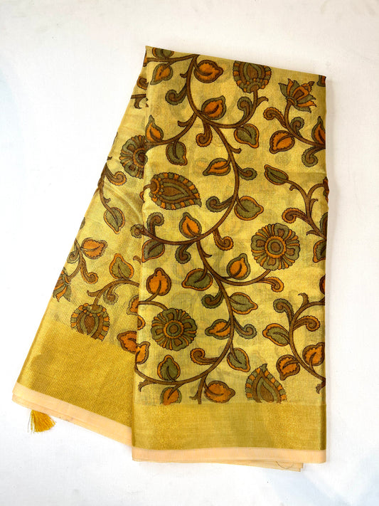 Yellow Silk Cotton Saree  - SS0139