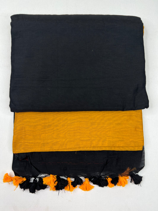 Cotton Mix - Black with yellow -1058